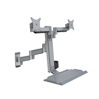 Support mural pour double moniteur Meisonic T9-MA00KB-HSP-1, robuste, industriel, VESA 75*75/100*100mm, en alliage d'aluminium