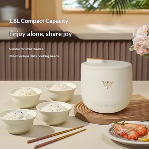 หม้อหุงข้าวไฟฟ้าอเนกประสงค์ขนาดเล็ก หม้อไฟฟ้าอัจฉริยะ หม้อหุงข้าวมินิ ตัวเครื่องพลาสติก 500 วัตต์ สำหรับนักเรียน - Product Image 4