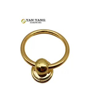 Yanyang Factory Popular Gold Handle Upholstery Button Alloy Strip Button For Sofa