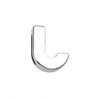 20 perles alphabet chromées pour la fabrication de bijoux, breloques en alliage métallique, accessoires personnalisés avec strass étincelants