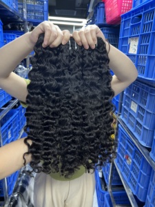 Lot de mèches de cheveux humains brésiliens 100 % naturels 15A avec fermetures frontales en dentelle HD, cheveux vierges alignés avec les cuticules, fournisseur de tissages de cheveux de qualité supérieure - Product Image 1