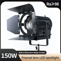 Projecteur vidéo LED Fresnel JIXIO 150W 5600K en alliage d'aluminium, silencieux, sans ventilateur, dissipation thermique, zoomable, éclairage DMX+bouton