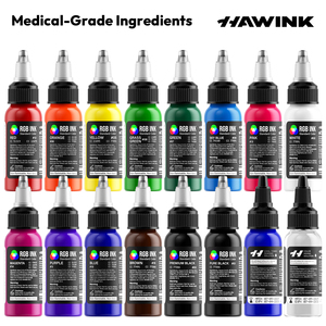 HAWINK Organic Airbrush <strong>Tattoo</strong> Paint <strong>Henna</strong> Ink 30mL/100mL for Permanent Makeup and <strong>Tattoo</strong> <strong>Kits</strong> - Product Image 3