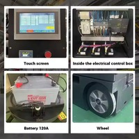 Robot mobile d'emballage sous film étirable, machine robotisée d'emballage sous film, système de contrôle PLC auto-mobile, robot d'emballage sous film étirable