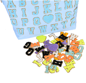 A B C D E F G H I J K L m n màu hồng chữ cái tiếng anh các bản vá lỗi cho quần áo áo áo khoác vá thêu quần áo đính - Product Image 3