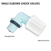 Conectores de tubo Jaco 1/4, Conector de compresión de plástico para sistemas de ósmosis inversa de tubo RO, agua