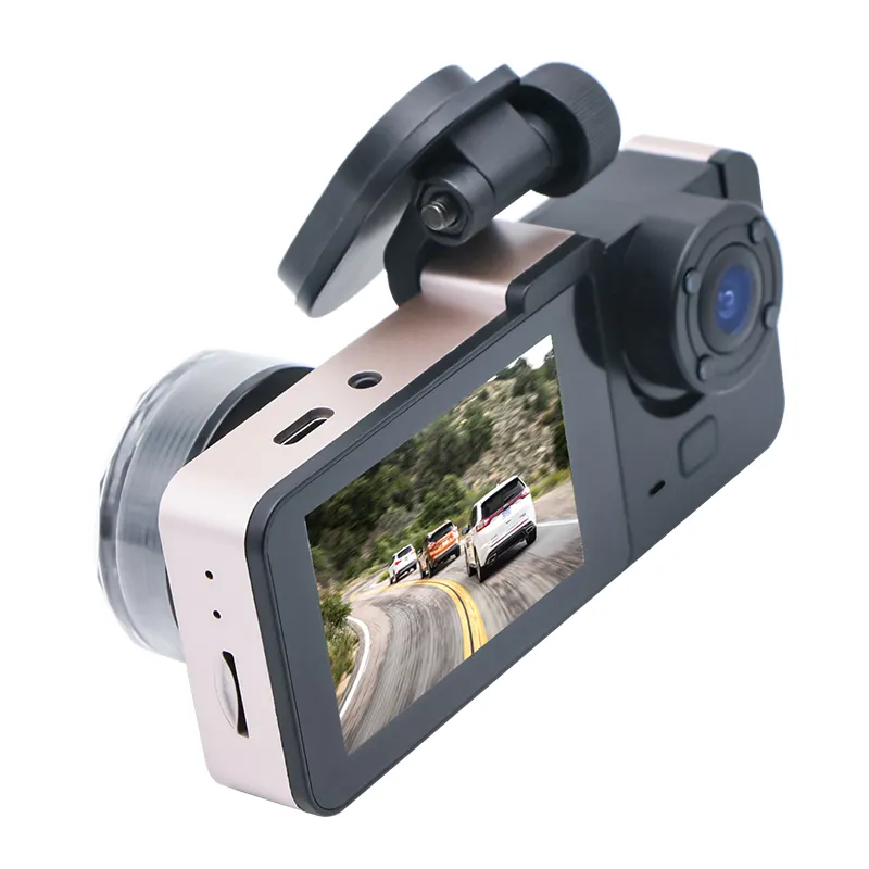 New Arrival 3 Way Dash Cam Night Vision 3 Camera Car DVR 3 Channel Dash Cam Front Inside and Rear Car Camera for All Cars