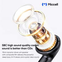 Écouteurs intra-auriculaires stéréo Miccell Fashion TWS pour jeux, faible latence, son HiFi, écouteurs sportifs pour smartphone