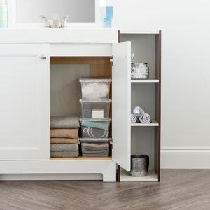 2025 Hot Sale Modern Freestanding Acrylic Closet Shelves Rectangle Custom Clear <b>Stackable</b> Plastic <b>Containers</b> Box <b>Storage</b> for - Product Image 5