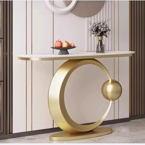Console de style italien, luxe léger, moderne, en <span class=keywords><strong>dalle</strong></span> de pierre, pour entrée, couloir d'hôtel, <span class=keywords><strong>allée</strong></span>, vitrine haut de gamme, villa - Product Image 3