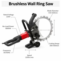 620mm Typ 8800W Bürstenloser Ringsäge-Steinwandschneider Betonschneidemaschine Handgeführtes Wandöffnungswerkzeug