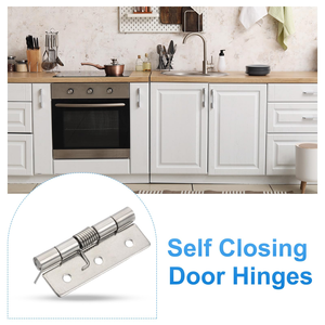 2 charnières à ressort, charnières de porte à fermeture automatique de 2,5 pouces, charnières de porte petites en acier inoxydable 304 avec vis pour porte d'armoire - Product Image 6