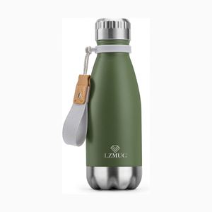 9 oz Water <b>Bottle</b> Mini Insulated Water <b>Bottle</b> for Kids School Stainless <b>Steel</b> Vacuum Cola Shape Sports Flask with Carry Rope - Product Image 1