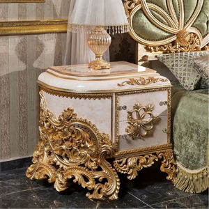 독특한 터프팅 나비 헤드보드, 이탈리안 스타일 침실 가구 세트, 럭셔리 원목 조각 킹 사이즈 앤틱 침대 세트 - Product Image 2