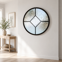 Fenêtre ronde fixe personnalisée DEMEA |   Fenêtre Circulaire Décorative avec Verre Artistique pour Villas, Hôtels et Projets Résidentiels