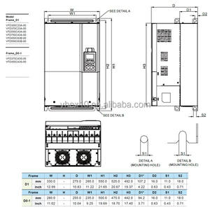Inverter Delta VFD-C200+ Serie 45Kw, Controllo Vettoriale Senza Sensori Trifase IP20 Compatto, VFD450C43S-00 - Product Image 4