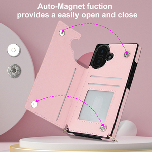 Porta carte di credito Cover in pelle <span class=keywords><strong>iPhone</strong></span> 13 12 <span class=keywords><strong>11</strong></span> Pro Max <span class=keywords><strong>Retro</strong></span> portafoglio in pelle PU custodia per <span class=keywords><strong>iPhone</strong></span> 16 15 14 Pro - Product Image 2