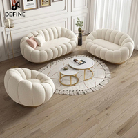 Mobilier moderne pour hôtel Pouf confortable en bois en forme de citrouille Canapé de loisir Chaise pour balcon Salon