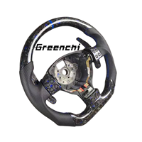 Volant en cuir personnalisé en fibre de carbone forgée pour Volkswagen B6 MK5 Golf 5 GTI R, palettes en carbone forgé personnalisées