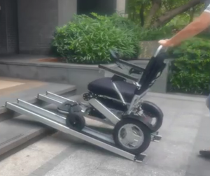 HEDY CE tugas berat diperkuat aluminium Aloi, kursi roda teleskopik lebar dapat disesuaikan untuk mobil Van langkah tangga rumah - Product Image 3