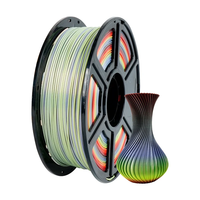 Filamen Flashforge PLA Silk+ untuk Pencetakan 3D, Ketahanan Tinggi Baru, Gradasi Multiwarna, Filamen Printer 3D PLA 1.75mm 1kg