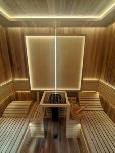 Red Cedar Tradition Outdoor Mini Cube Sauna Room <b>Home</b> 4 Persons Sauna Room - Product Image 6