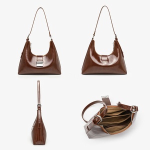 Borsa a Spalla Donna <span class=keywords><strong>Lusso</strong></span> Retrò 2026, Borsa Hobo Vintage in Pelle PU Tinta Unita, Borsa Sottospalla Minimalista da Donna con Chiusura a Fibbia - Product Image 5
