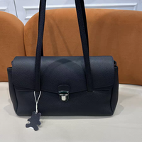 Nouveau Sac à Main Bandoulière de Luxe pour Femme 2026, Marque Célèbre, Cuir Véritable de Haute Qualité, Forme Oreiller, Fermeture à Verrou, Deux Fermetures
