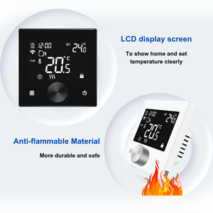 Еженедельный программируемый Wi-Fi термостат с голосовым управлением и групповым контролем, из огнестойкого АБС-пластика, для домашнего электрического отопления - Product Image 3