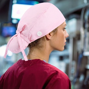 Gorro Quirúrgico Ajustable Personalizado con Bolsillo Trasero Grande para Cola de Caballo, Hecho de Algodón para Hospitales, Clínicas y Laboratorios - Product Image 4