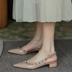 Moda tachonado puntiagudo Pisos Cuero Sandalias de Punta abierta Sandalias de mujer Zapatos planos de mujer Mujer - Product Image 2