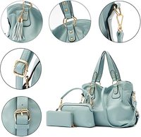 Conjunto de monedero y cartera para mujer, bolso Hobo grande, a la moda, bandoleras cruzadas, cartera