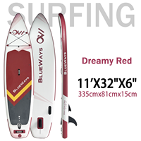 SUP gonflable tout-terrain avec pagaie réglable, parfait pour les sports nautiques en rivière, lac et océan