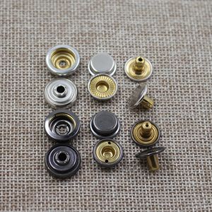 高品质锌合金金属平顶扣件，用于服装，弹簧扣件 - Product Image 3