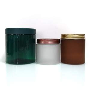 Vasetti Cosmetici in Plastica PET da 80ml, 200ml, 250ml, 500ml, Verde Scuro, Vuoti per Lozioni, Scrub, Creme Viso e Trucco - Product Image 3