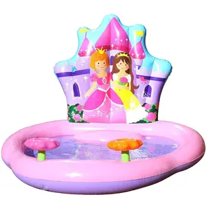 נסיכת לילדים בריכה מתנפח מותאם אישית ילדים שחייה בריכת פלסטיק בנות מים חתירה בריכה