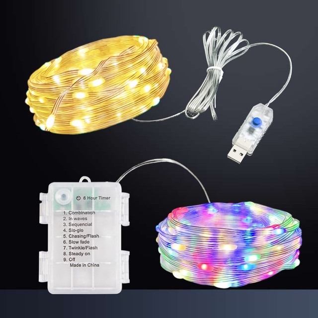 IP65 Waterproof USB Battery Box String Lights Remote Control LED Ribbon Lights for Christmas Wedding Camping Decorative Purposes