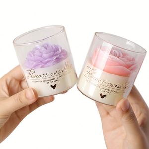 Vela Aromática en Vaso de Vidrio con Pétalos de Flores, Decoración para el Hogar, Regalo, Artesanal, Ecológico - Product Image 5