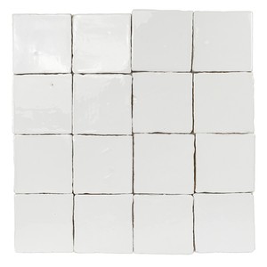 Piastrelle in Ceramica Vitri White 10x10 Quadrate con Finitura Opaca per Pareti e Pavimenti - Product Image 1