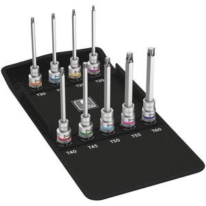 WERA - 05004212001 1/2 ''TORX®Juego de brocas con función de sujeción (9 piezas) -EAN 4013288185471 JUEGOS DE TRINQUETE Y TOMAS 1/2" - Product Image 1