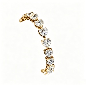 กำไลข้อมือเพชรแบบสั่งทำพิเศษ ทองคำขาว 14K 18K ทองคำเหลือง คลาสสิก หรูหรา เครื่องประดับงานแต่งงาน - Product Image 2