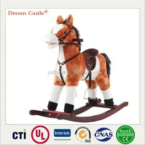 O ODM do OEM bebê caçoa o passeio de madeira de balanço do cavalo animal de pelúcia - Product Image 4