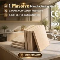 Tablero de MDF Lijado Ecológico E1 de 18 mm, Fabricación de Muebles de Cocina, Venta al por Mayor B2B, Suministro Directo de Fábrica, Entrega Rápida