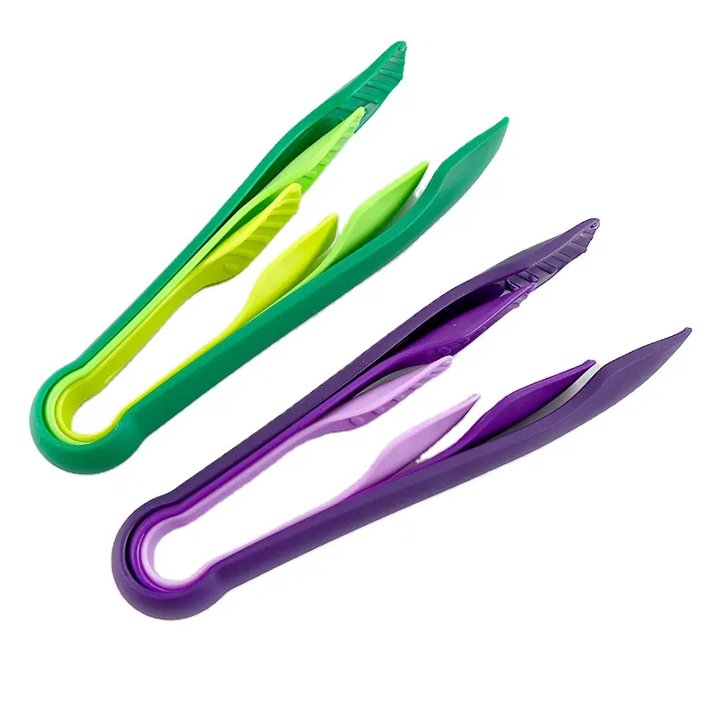 3 Pcs Multi-use Plastic Kitchen Bread Tongs Food Tong for Baking Toaster Food Clip in Kitchen Cooking Salad Buffet
