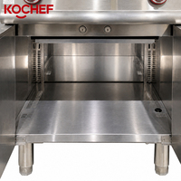 Matériel de cuisine professionnel en acier inoxydable certifié CE, alimentation électrique, gril à pierres volcaniques au gaz, armoire de barbecue