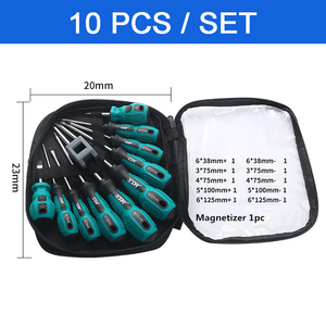 Yth 6 cái 7 cái 9 cái tuốc nơ vít tay cầm CRV TPR 10 cái Bộ điều khiển vít từ tính Philips có rãnh chéo - Product Image 6