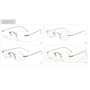 Gran oferta 2019, gafas ópticas de titanio sin montura, Marco óptico de titanio de alta calidad, sin MOQ - Product Image 4