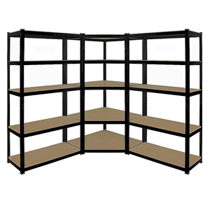 Mdf बोर्ड गेराज भंडारण रैक लोहे की अलमारियों को इकट्ठा करने के लिए आसान <span class=keywords><strong>5</strong></span> टियर वेयरहाउस शेल्फ रैकिंग सिस्टम - Product Image 1