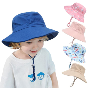 Sombreros de Sol para Bebés de Verano, Sombreros de Playa de Ala Ancha, Sombreros Panamá para Jugar al Aire Libre, Sombreros de Cubo con Protección UV para Niños y Niñas Pequeños - Product Image 1