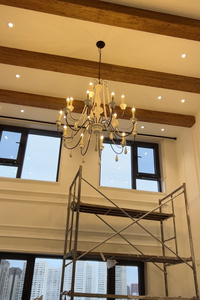 <span class=keywords><strong>Lustre</strong></span> Rétro en Bois Style Campagne Américaine, Décoration Créative Vintage <span class=keywords><strong>pour</strong></span> Restaurant et Salon, <span class=keywords><strong>Lustre</strong></span> en Fer Forgé - Product Image 2